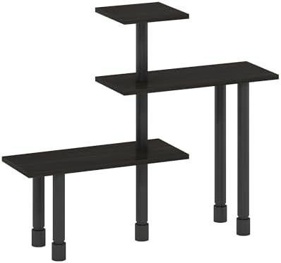 Furinno Turn-N-Tube Kitchen Countertop Organizer, 3-Tier Corner Countertop Organizer Shelf, Corner Shelf, for Kitchen, Pantry, Organizers and Storage, Espresso