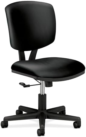 HON Volt Ergonomic Office Chair, Armless, Office Desk Computer Chair, Black
