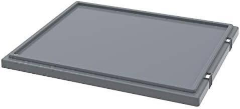 Akro-Mils 35231 Heavy Duty Plastic Lids for 35225 and 35230 Industrial Strength Nest and Stack Storage Bins and Totes for Storage, Grey, 3-Pack
