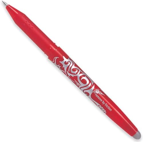 PILOT Frixion Heat/Friction Erasable Rollerball Pen FR7 - Medium Line 0.7mm Tip Nib - In Envelope Gift Packaging - Pack of 3 (Red)