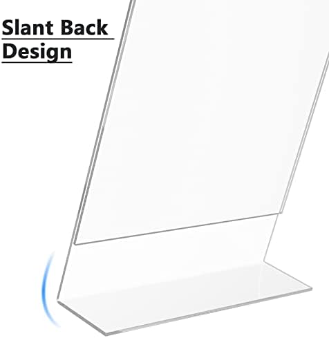 MaxGear Acrylic Sign Holder, 8.5 x 11 L-Shape Plastic Display Stand, 3 Pack