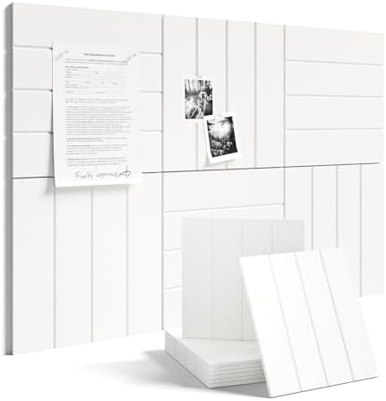Fluxynara 36" x 24" Large Felt Bulletin Board, Milky White