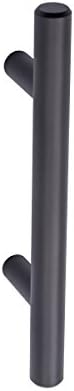 Amazon Basics Euro Bar Cabinet Handles, Drawer Pulls, 5.38-inch Length, 3-inch Hole Center, 1/2-inch Diameter, Matte Black, 10-Pack, AB1500-FB-10