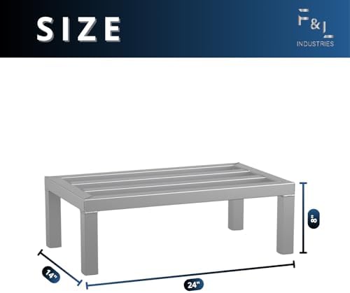 Winco 14" x 24" Aluminum Dunnage Rack