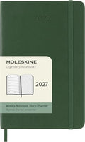 Moleskine 2027 12-Month Weekly Planner, Pocket, Myrtle Green, Softcover