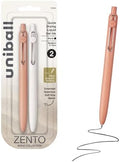 uniball™ Zento Gel Pens, Black Ink, 0.7mm Medium Point, 2 Count