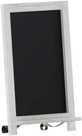 Flash Furniture Magnetic Tabletop Chalkboard Sign, 12" x 17", White Wash