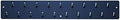 Pyramid Time Systems Wall Mounted Key Rack, 19 Hooks, Black