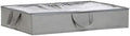 Amazon Basics Under Bed Storage Bags for Clothes, Blankets and Linens, Foldable Fabric Containers with Clear Window and Handles, 30.2" x 20" x 5.7", Gray, 2-Pack