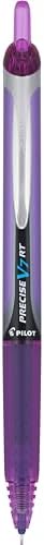 PILOT Precise V7 RT Liquid Ink Rollerball Pens, Purple Ink Pens, 12-Pack