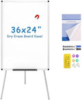 VIZ-PRO Magnetic Whiteboard Easel, 36 x 24 Inches, Portable Dry Erase Board