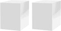Marketing Holders 2 Pack 12" x 12" x 16" White Acrylic Display Box with One Open Side No Lid Versatile Tall Lucite Retail Product Riser or Merchandise Storage Bin