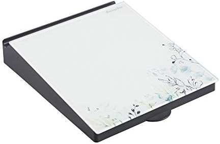 ECR4Kids MessageStor Dry-Erase Glass Board Memo Station, Desk Organization, Botanical