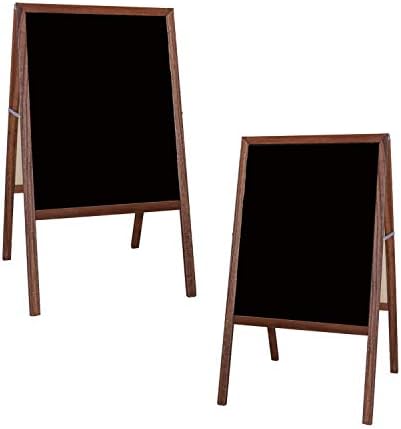 Flipside Products Marquee Easel, Stained Hardwood, Double Sided Black Dry Erase, Menus, Announcements, Restaurants, Coffee Shops, Sale