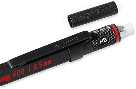 rOtring 600 Mechanical Pencil, 0.5mm, Black Barrel - For Writing, Drafting, Engineering, Architecture Professionals