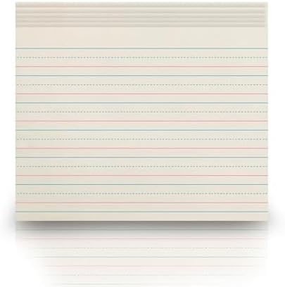 School Smart Zaner-Bloser Writing Paper, Handwriting Practice Lined Paper, Grade 2 Learning, 3/4 Inch Rule, 10-1/2 x 8 Inches, 500 Sheets