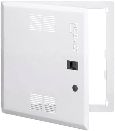 Leviton 14" Vented Premium Hinged Structured Media Door, 47605-14S, White