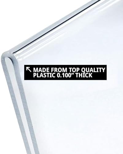 Azar 112706 8.5-Inch Width by 14-Inch Height Vertical Slanted L-Shaped Acrylic Sign Holder, 10-Pack