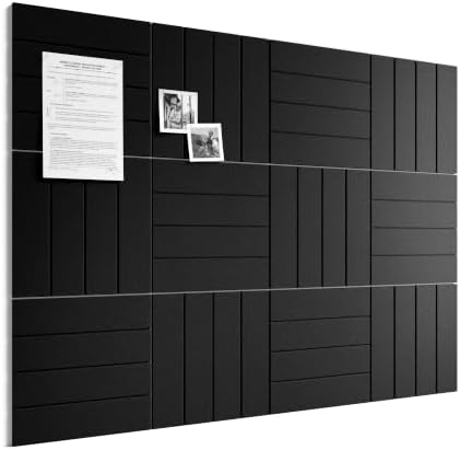 Bumusty 48" x 36" Large Cork Board Alternative, Black
