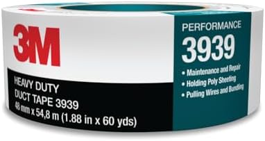 3M Heavy Duty Duct Tape 3939, Silver, 1.88 in x 60 yd, 9.0 mil, 1 Roll