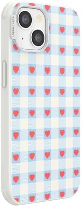 PopSockets iPhone 14 Phone Case with MagSafe- Berry Gingham