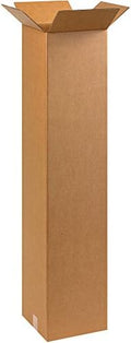 BOX USA 10 x 10 x 48 Corrugated Cardboard Boxes, Tall 10"L x 10"W x 48"H, Pack of 20 | Shipping, Packaging, Moving, Storage Box for Home or Business, Strong Wholesale Bulk Boxes
