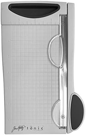 Tim Holtz Mini Paper Cutter - Small Portable Guillotine Paper Trimmer for Crafts, Photo Paper, and Card Making - 6.25 Inch Cutting Length with Ruler and Grid Lines