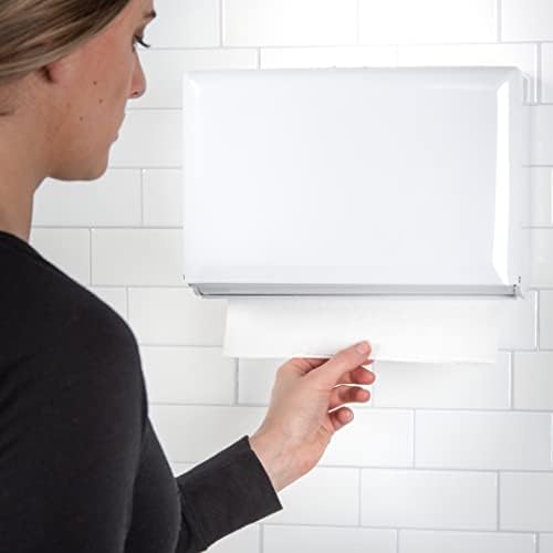 SANT1800WH - Standard Key-Lock Singlefold Towel Dispenser, Steel, 10 3/4 X 6 X 7 1/2, White