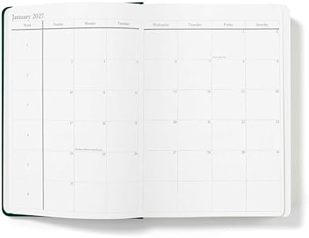 Wykeham's Executive 2026-27 Daily Journal Planner – Customization Available – Mid-Year Academic Diary – July 2026 to June 2027 (Personalized Racing Green, 8.5"×5.5")