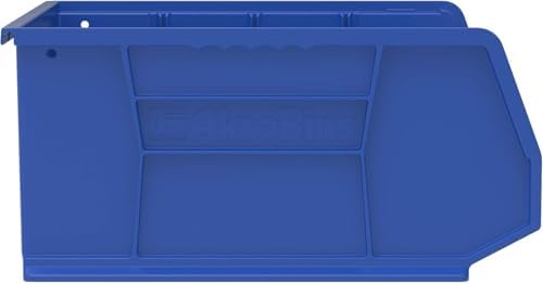 Akro-Mils 30250 AkroBins Plastic Storage Bins, 15"x16"x7", Blue, 6-Pack