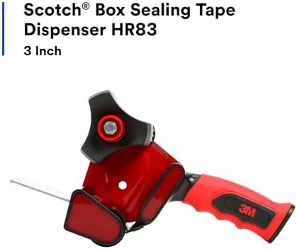 3M Scotch Box Sealing Tape Dispenser HR83, Portable, Versatile, 3 in