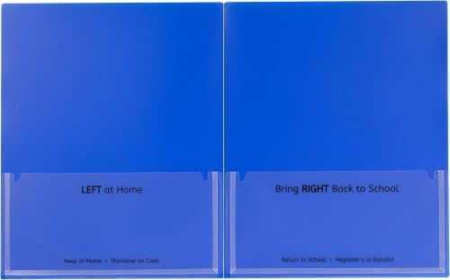 C-Line Classroom Connector School-to-Home Folders, Blue, 10 per Box (32505) (Pack of 10)