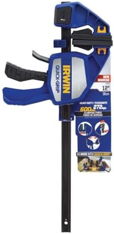 IRWIN QUICK-GRIP Bar Clamps for Woodworking, One-Handed, Heavy-Duty, 12" (1964712)