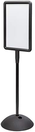 Safco Write Way Dry Erase Board Rectangle Sign, Rectangular Dual-Sided and Magnetic for Indoor and Outdoor Use, 65"in Height, Black