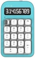 AZIO IZO Wireless Mechanical Calculator & Number Pad (Mint/Silver) - Bluetooth 5.0 & USB, Gateron-Red Mechanical Switch, 9 Backlight Modes, Rechargeable, PC & Mac Compatible, Mint Daisy (IN409)