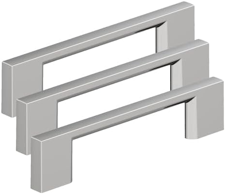 Amerock 10BX3713126 | Polished Chrome Cabinet Pull | 3-3/4 inch (96mm) Center-to-Center | 30 Pack | Cityscape | Furniture Hardware