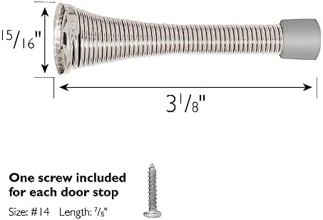 Design House Spring Doorstop, Satin Nickel