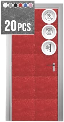 Arrowzoom 20-Pack Polyester Acoustic Panels 12x12 in Red AZ1184