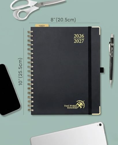 POPRUN 2026-2027 Weekly Planner 10" x 8"Weekly and Monthly Planner Calendar