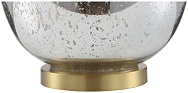 JONATHAN Y Sasha Glass Metal Teardrop Table Lamp 30.75", Mercury Silver