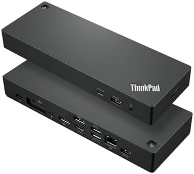 Lenovo ThinkPad Universal Thunderbolt 4 Dock 8K Display Support Up to 100W Power Delivery 40B00135 with HDMI Cable and DP Cable