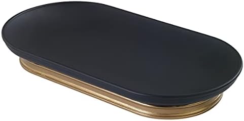 Avanti Linens - Vanity Tray, Guest Bathroom Essentials, Modern Home Decor (Memphis Collection, Black)