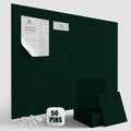 48"x36" Felt Corkboard Bulletin Board,TSJ OFFICE,12 Pack,Wall,Dark Green