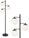 JONATHAN Y Ellie 3-Light Floor Lamp 66" Mid-Century Metal, Black