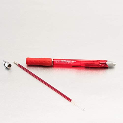 Pentel RSVP Super RT Ballpoint Pen, (0.7mm) Fine Line, Red Ink (BX477-B)