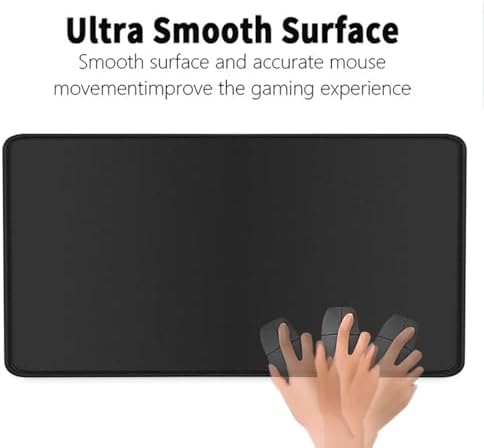 Rcege Large Gaming Mouse Pad Extended Desk Mat with Non Slip Stitched Edge