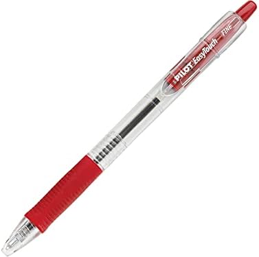 PILOT EasyTouch Refillable & Retractable Ballpoint Pens, Red Ink, 12-Pack