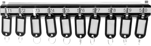 Barska Labeled Key Shelves with 501-600 Numbered Hooks for Key Cabinets