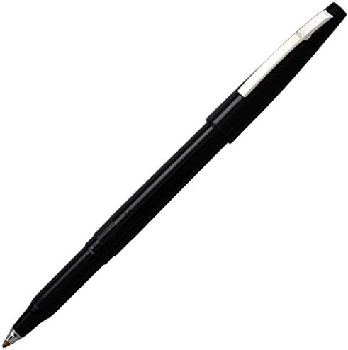 Pentel Rolling Writer Pen, 0.8 Millimeter Cushion Ball Tip, Black Ink, Box of 12 (R100-A)