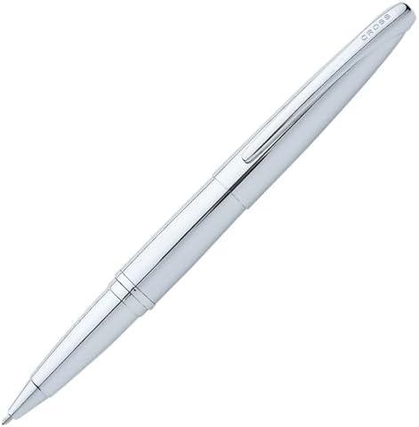 Cross ATX Pure Chrome Rollerball Pen, Medium Point, Black Ink